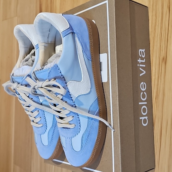 DOLCE VITA Notice Sneakers Blue Suede NEW IN BOX Size 8.5 - Picture 5 of 12